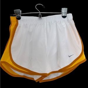NWT RARE Nike Tempo running shorts white and orange size small